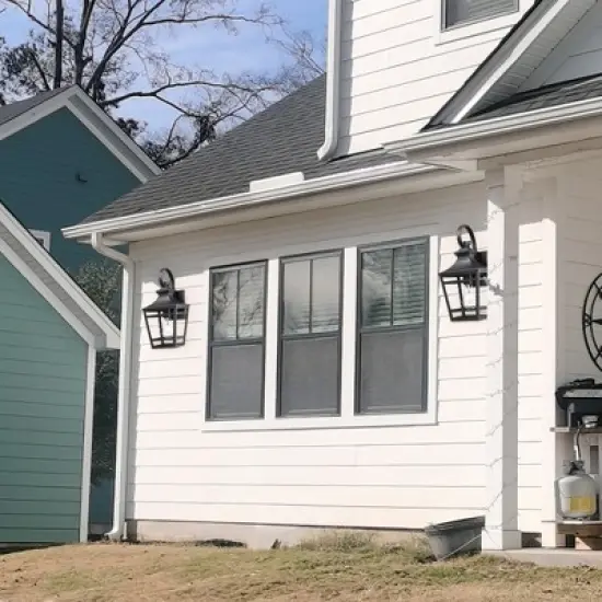 YUHAO 2 PACK Patio Hallway and Garage Anti-Rust Waterproof Outdoor Wall Light Modern 16.5in. Black image {1}