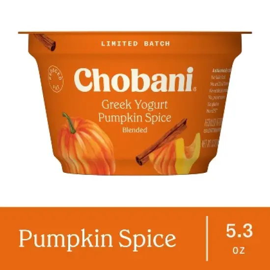 Chobani Pumpkin Low Fat Blended Greek Yogurt - 5.3oz image {5}