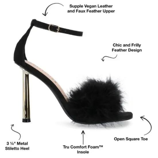 Journee Collection Women's Odete Mid Heel Open Toe Pumps image {7}