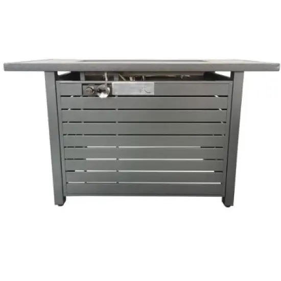 25 H x 42 W Outdoor Fire Pit Table with Lid (Gray) image {3}