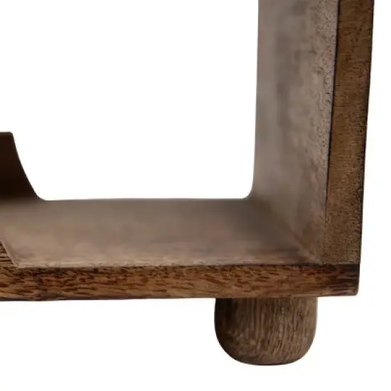 Natural Wood Wine Bottle Holder - Foreside Home & Garden image {3}