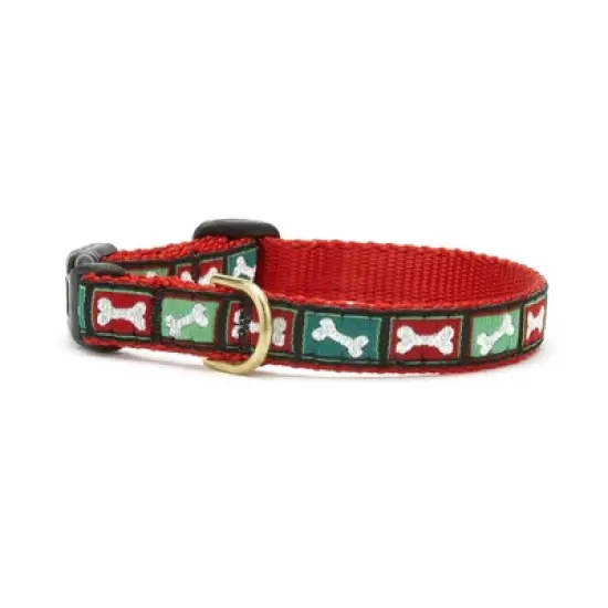 Up Country Christmas Bones Style Dog Collar, Large image {1}