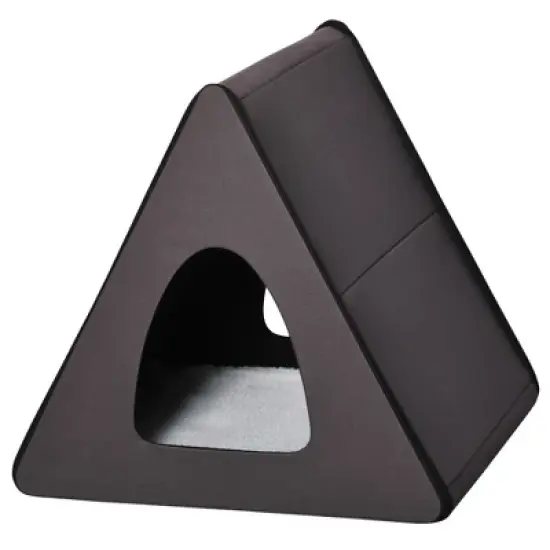 PawHut Heated Cat House A-Frame Pet Shelter with Zippered Water-resistant Roof for Indoor and Outdoor image {3}