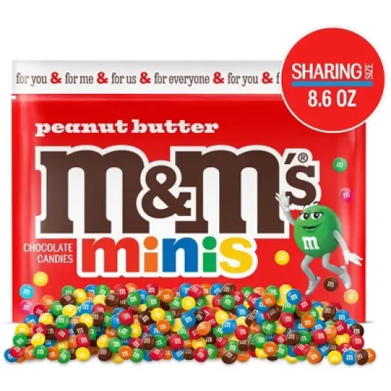 M&M'S Peanut Butter Minis Chocolate Candy Bag Share Size - 8.6oz image {9}