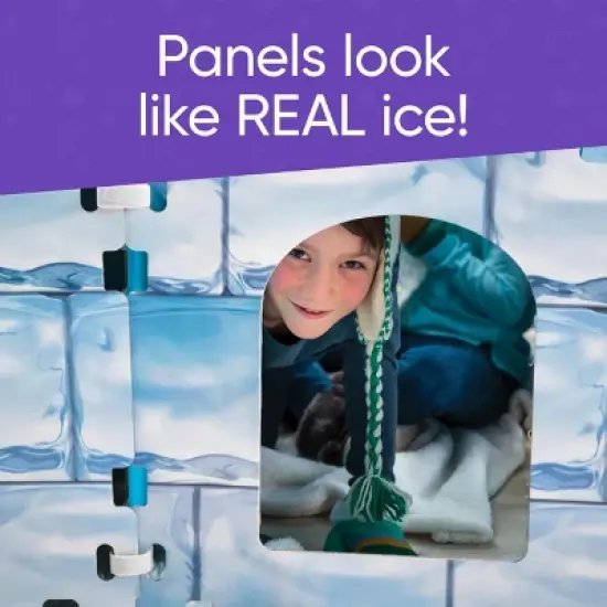 HearthSong 32-Panel Igloo Fantasy Forts Indoor Building Kit with Hook and Loop Connectors image {5}