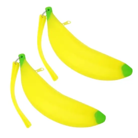 Wrapables Silicone Banana Pencil Pouch (Set of 2) image {6}