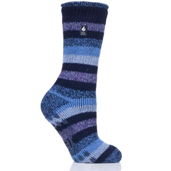Women's Petunia Stripe Crew Slipper Socks image {4}