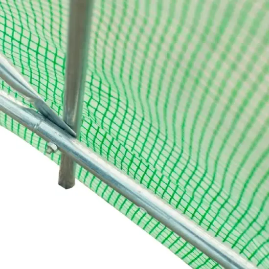 Outsunny 15' x 6' x 7' Walk-in Tunnel Greenhouse Garden Plant Growing House with Door and Ventilation Window, Green image {7}