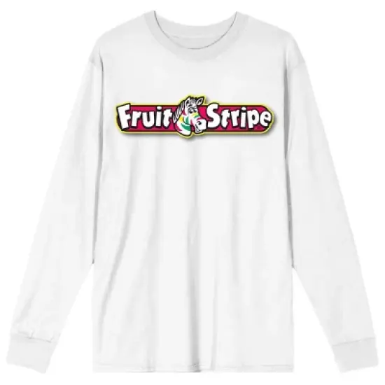 Fruit Stripe Classic Logo Women's White Long Sleeve Shirt image {6}