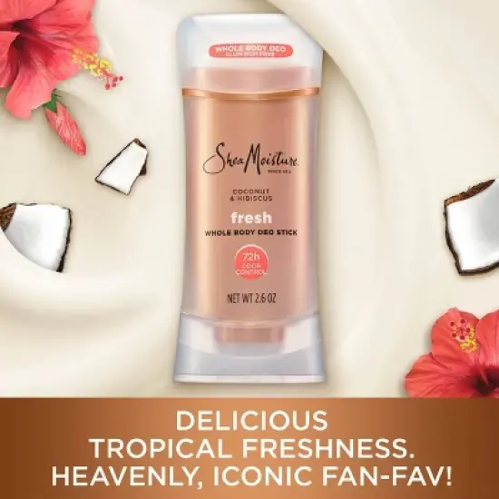 SheaMoisture Whole Body Solid Deodorant Stick - Coconut & Hibiscus - Aluminum-Free 2.6oz image {3}