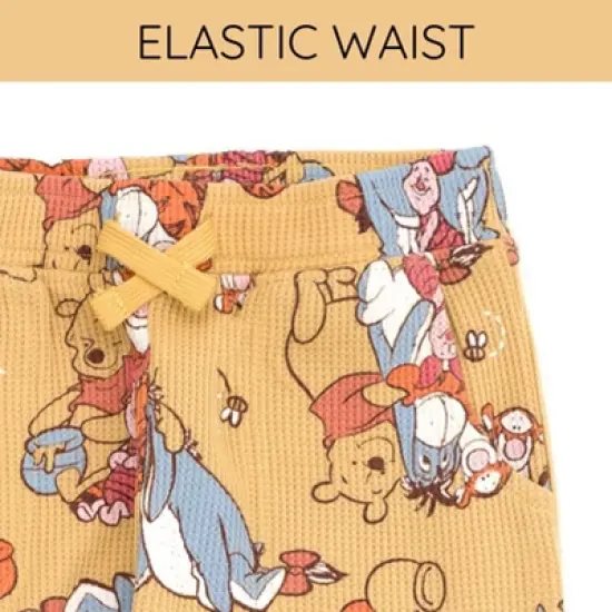 Disney Winnie the Pooh Waffle Knit Sweatshirt Pants Outfit Set Newborn to Infant image {5}