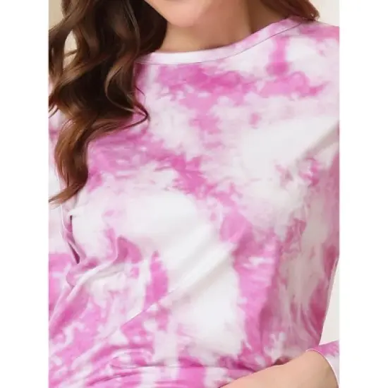 cheibear Womens Sleepwear Crew Neck Christmas Nightwear with Pants Loungewear Pajama Set image {3}