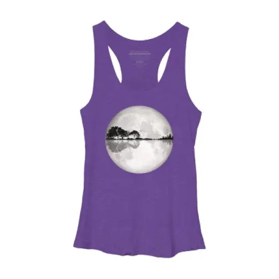 Women's Design By Humans Moonlight Nature Guitar II By Maryedenoa Racerback Tank Top image {3}