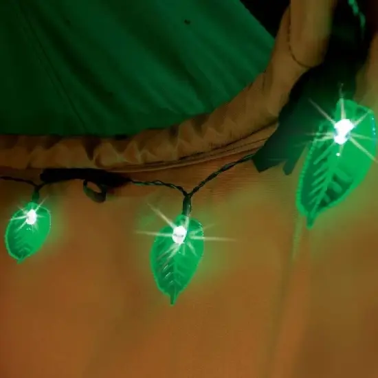 HearthSong Woodland HugglePod HangOut Set with Nylon Hanging Tent, LED Leaf Lights  and Crescent Stand image {6}