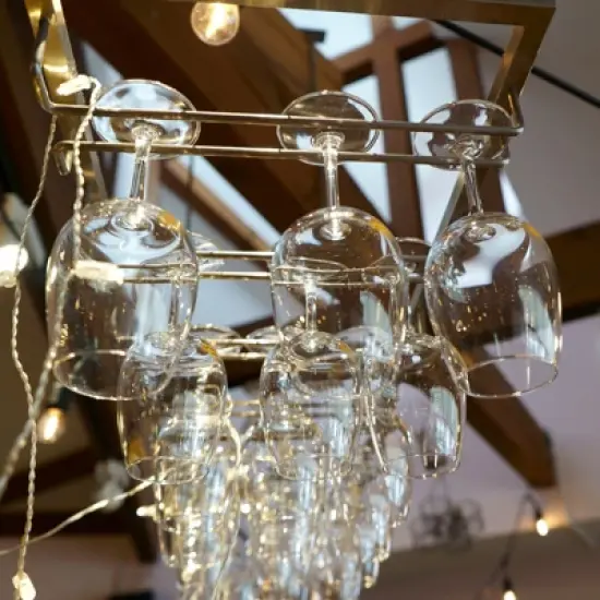 Unique Bargains Durable Compact Elegant Simple Installation Stemware Rack 4 Pcs image {3}