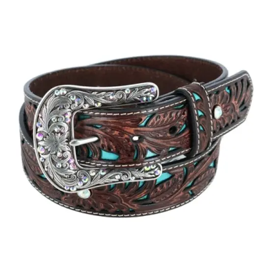 Ariat Women's Western Belt with Turquoise Inlays image {3}