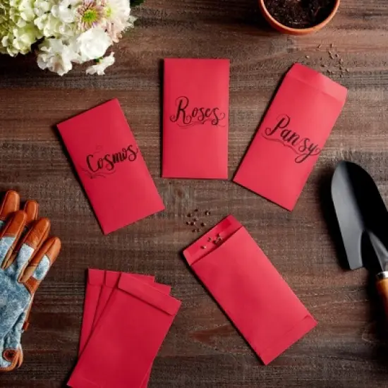 Okuna Outpost 100 Pack Red Money Envelopes for Cash, Coins, Saving, Budgeting (Small, 3.5x6.5in) image {1}