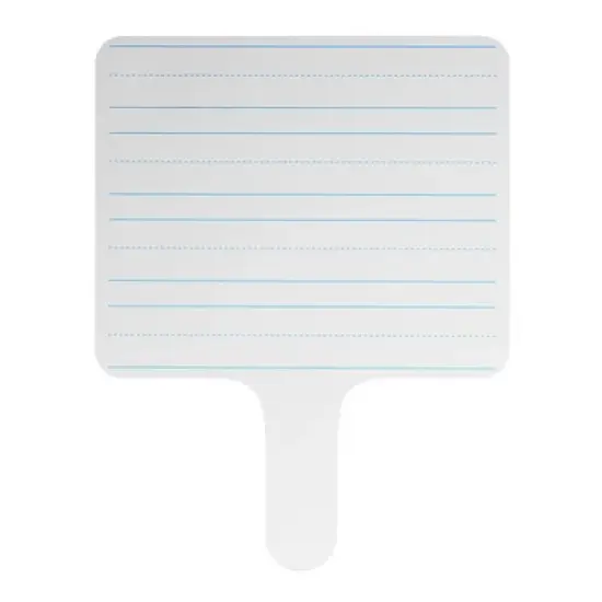 Flipside Products Two-Sided Rectangular Dry Erase Writing Paddle, Lined/Blank, 7.75" x 10", Pack of 6 image {1}