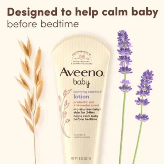 Aveeno Baby Calming Comfort Moisturizing Body Lotion - Lavender & Vanilla Scents - 8 fl oz image {15}