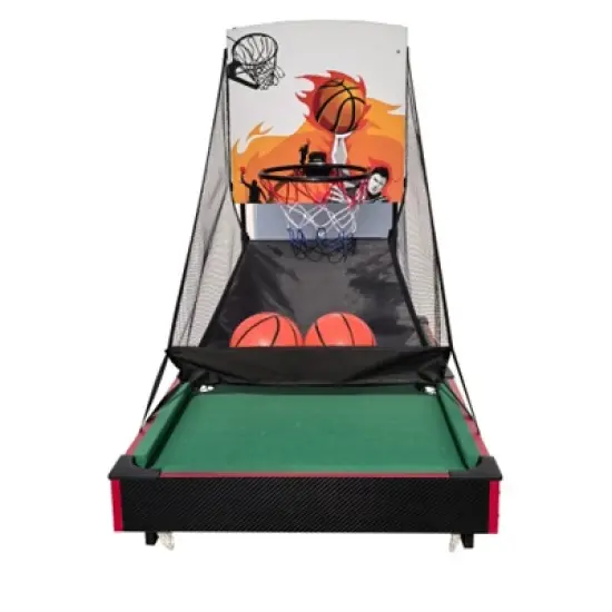 YONWAY Multi Game Table 36", 2 in 1 Combo Game Table Basketball, Billiards Parent-child games, for Indoor Outdoor, Game Room,Friends, Kids and Adults image {3}