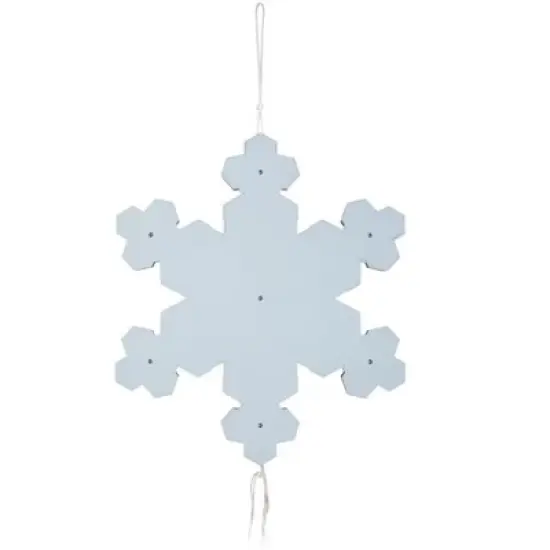 Gemmy Orchestra of Light 24 LED Multi-function Multicolor 18-in Hanging Snowflake image {3}