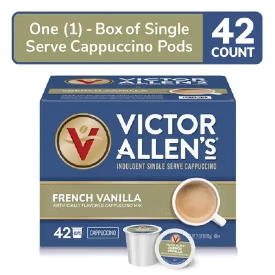 Victor Allen's Coffee French Vanilla Flavored Cappuccino Cups, 42 Ct image {1}