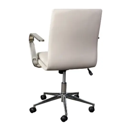 Merrick Lane Mid-Back Home Office Chair with Armrests, Height Adjustable Swivel Seat and Five Star Base image {8}