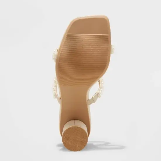 Women's Audra Mule Heels - A New Day&trade; Cream image {3}