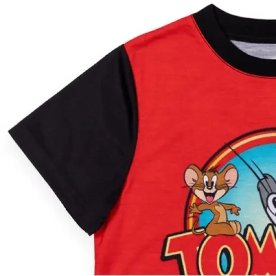 TOM and JERRY Looney Tunes Pajama Shirt and Shorts Sleep Set Little Kid to Big Kid image {6}