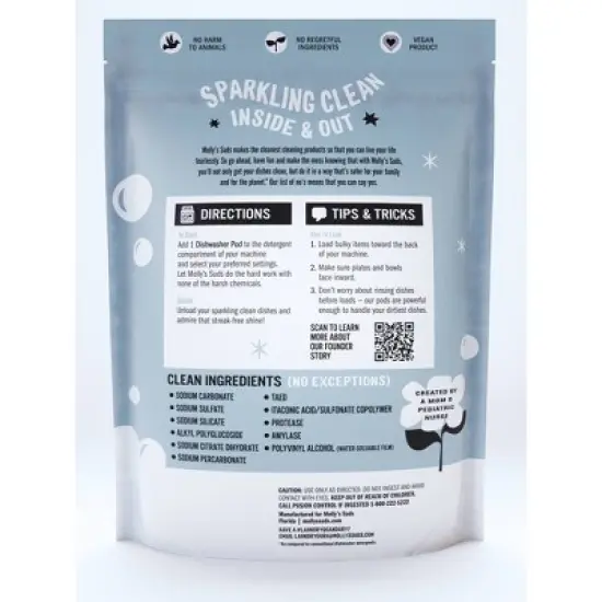 Molly's Suds Dish Pods - Unscented - 60ct image {1}