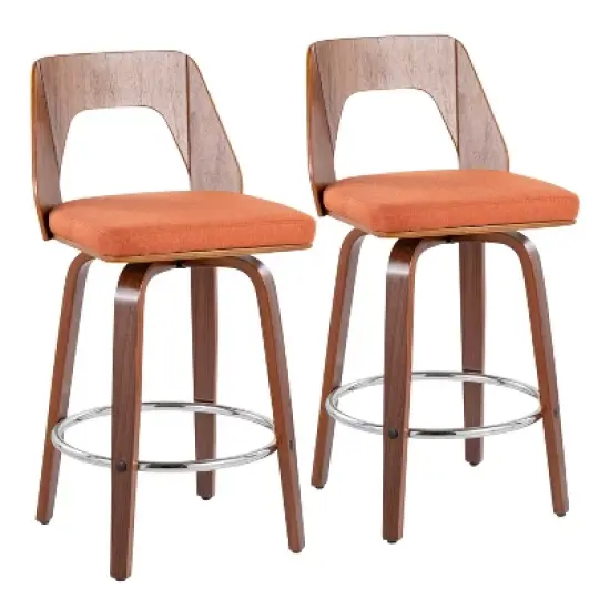 Set of 2 Trilogy Upholstered Counter Height Barstools - Lumisource image {10}