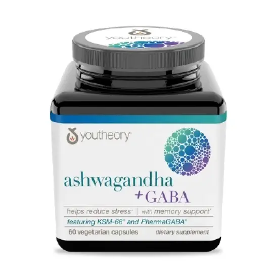 Youtheory Ashwagandha+GABA, 60 Vegetarian Capsules image {6}