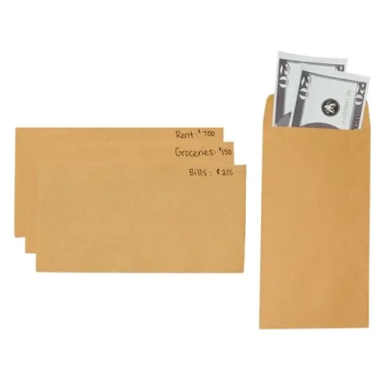 Juvale 100 Pack #7 Small Money Envelopes for Cash, Budgeting, Banks, Money Saving, Coins, Budget Planning - 3.5 x 6.5 Inch image {5}