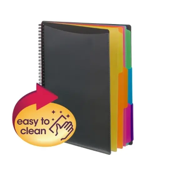 Smead Poly Project Organizer, Letter Size, 1/3-Cut tab, Gray with Bright Colors (89207) image {7}