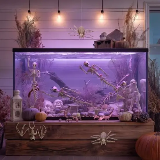 Yescom 4Pcs 16" Posable Mermaid Skeleton Halloween Decoration Movable Bone Pirate Theme Outdoor Yard image {4}