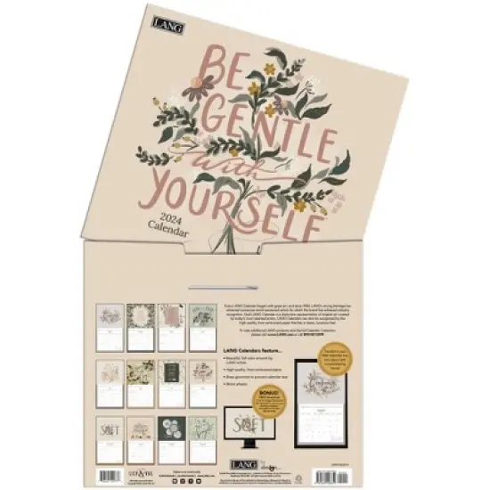 Lang 2024 Wall Calendar 24"x12" Be Gentle with Yourself image {3}