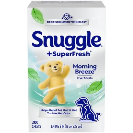 Snuggle Plus SuperFresh Original Fabric Softener Dryer Sheets - 200ct image {9}