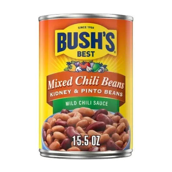 Bush's Mixed Pinto & Kidney Beans in Medium Chili Sauce - 15.5oz image {8}
