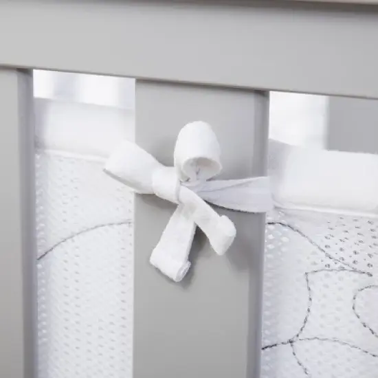 BreathableBaby Breathable Mesh Crib Liner - Deluxe Embroidered Collection - Feathered Friends image {8}