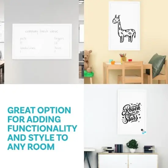 Sunnydaze Magnetic Dry Erase Board for Wall - 36&rdquo; x 24&rdquo; - White image {5}