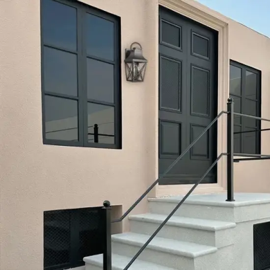 YUHAO Garage Patio Front Door Balcony Anti-Rust Waterproof Outdoor Wall Light Modern  Black(1 PACK) image {3}