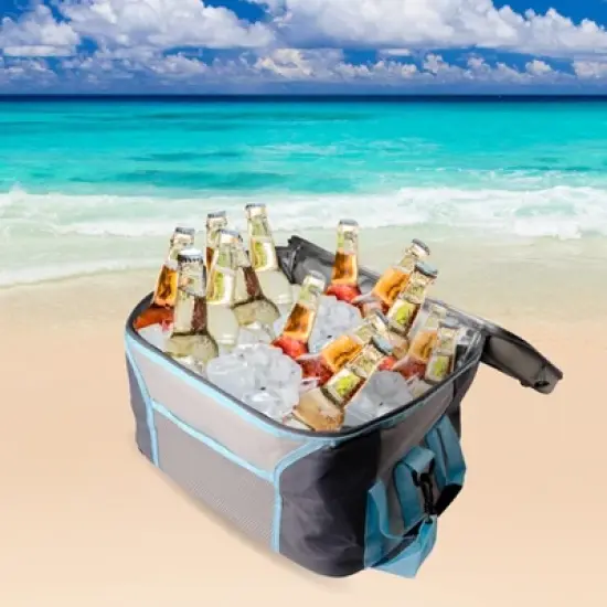 Lexi Home 45-Can Capacity Insulated Collapsible Cooler Bag image {3}