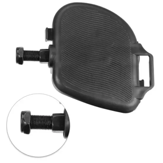 Unique Bargains Exercise Bike Pedals with Straps Indoor Cycling Parts Non Slip 1/2'' Fixed Gear Bike Pedals Black 1 Pair image {5}