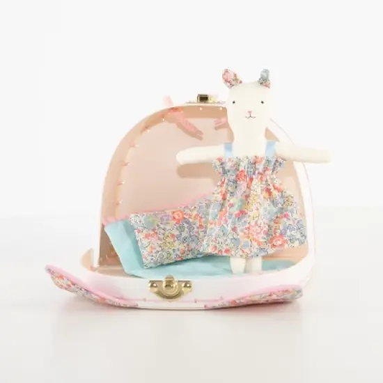 Meri Meri Floral Kitty Mini Suitcase Doll (Pack of 1) image {2}