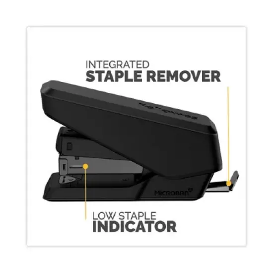 Fellowes LX840 EasyPress Half Strip Stapler, 25-Sheet Capacity, Black image {3}