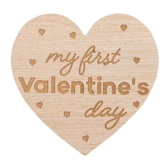 Pearhead Wooden Photo Card - Brown - Baby's First Valentine's Day Gift image {4}