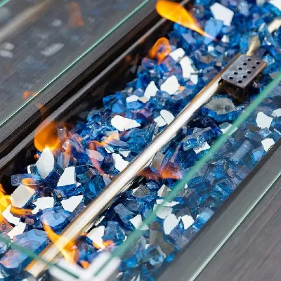 Kinger Home 10 lbs (1/2 in) Fire Glass, Multiple Colors image {4}