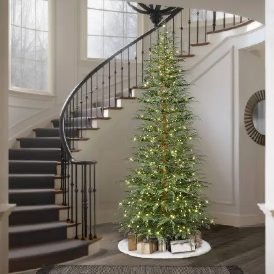 Puleo 9' Pre-Lit Artificial Cypress Christmas PE Tree with LED Rice Lights image {3}