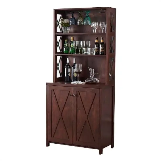 Elegant Wall Bar Cabinet - Home Source image {10}