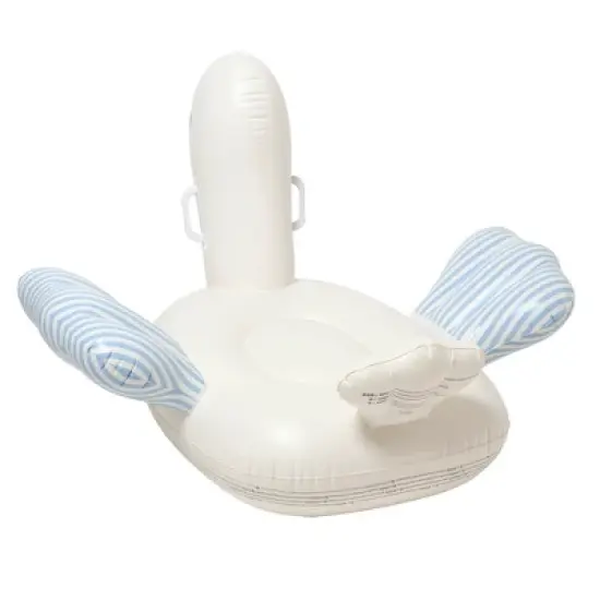 Sunnylife Kids Ride-On Float - Sid The Seagull Blue Stripe, Inflatable image {4}